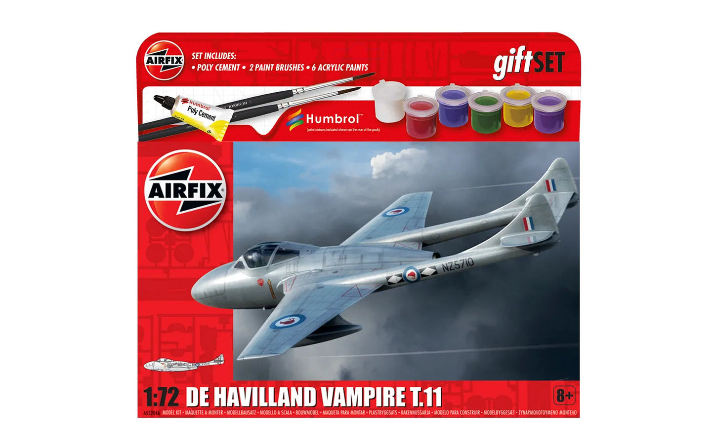 Airfix 1/72 De Havilland Vampire T.11 Gift Set Airfix