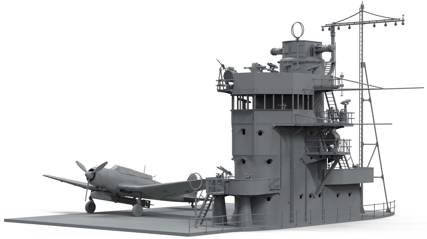 Border Model 1/35 Akagi Bridge W/Flight Deck and Nakajima B5N2 Kate Combo Plastic Model Kit Border Model