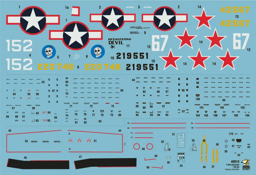 Arma Hobby 1:48 P-39 Q Airacobra Plastic Model Kit Arma Hobby
