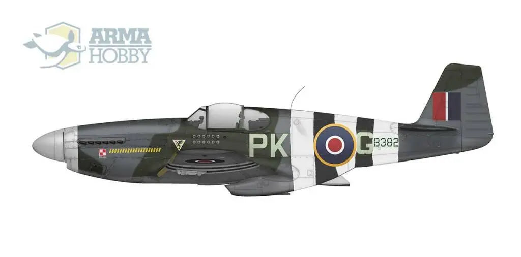 Arma Hobby 1:72 P-51C Mustang Mk III Plastic Model Kit Arma Hobby