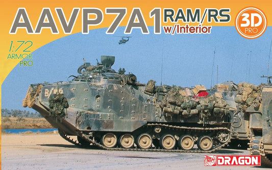 Dragon 1/72 AAVP7A1 RAM/RS w/Interior Plastic Model Kit Dragon