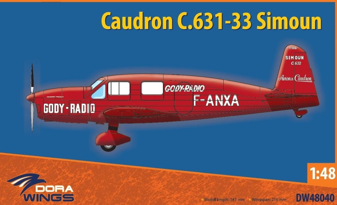 Dora Wings 1/48 Caudron C.631-33 Simoun Plastic Model Kit