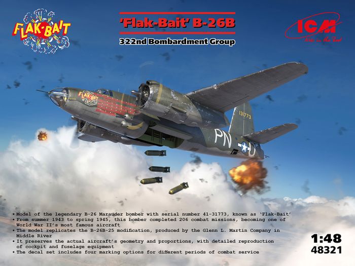 ICM 1:48 B-26B Marauder 'Flak Bait' ICM