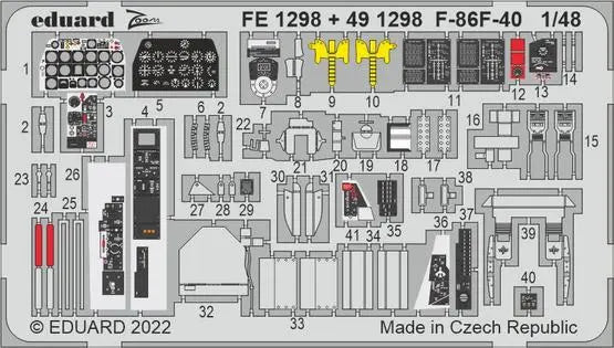 Eduard 1/48 F-86F-40 Sabre Photo etched parts Eduard