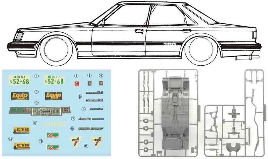 Fujimi 1/24 GX61 Chaser Avante Twincam 24 (Tohge-20) Plastic Model Kit Fujimi