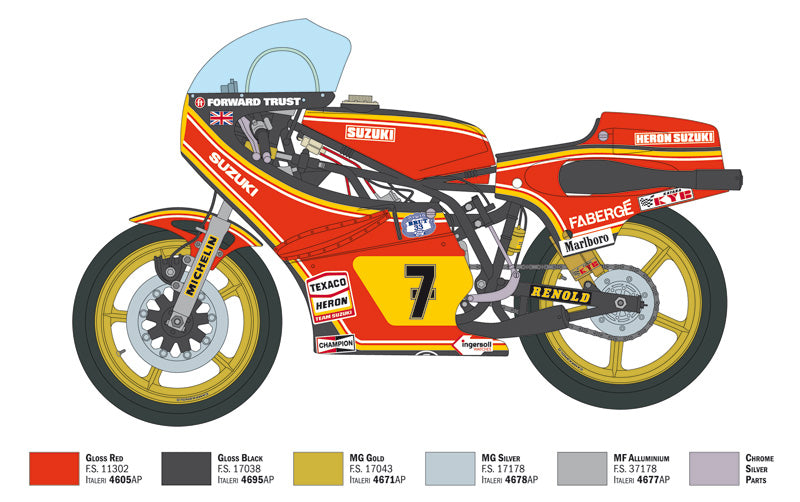 Italeri 1/9 Suzuki RG 500 XR27 Plastic Model Kit Italeri