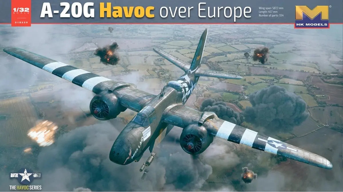 Hong Kong Model 1/32 A-20G Boston Havoc Over Europe Plastic Model Kit HKM