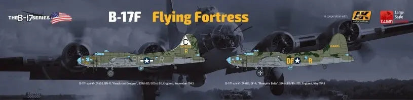Hong Kong Models 1/32 B-17F Flying Fortress Plastic Model Kit HKM