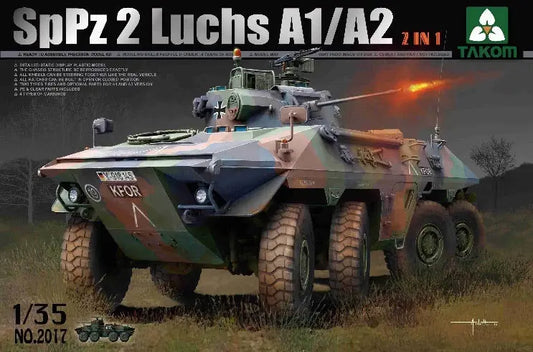 Takom 1/35 Bundeswehr SpPz 2 Luchs A1/A2 2 in 1 Plastic Model Kit Takom