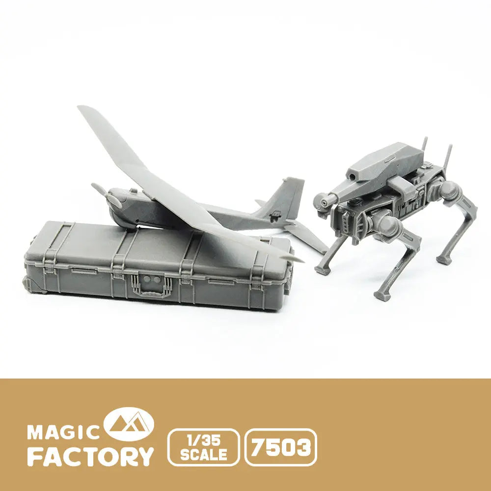 Magic Factory 1/35 Armed Robot Dog & RQ-20 UAV Set Magic Factory