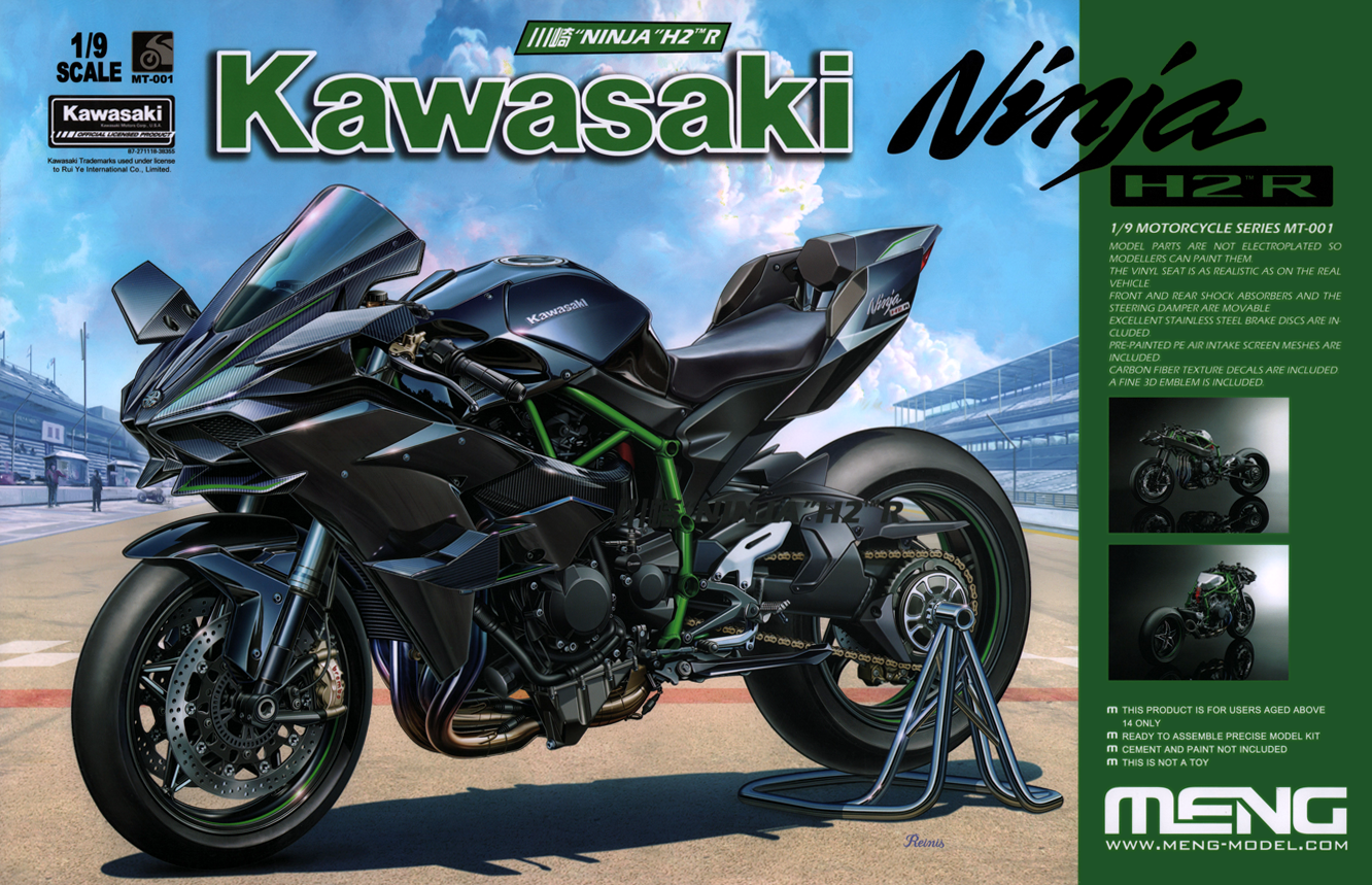 Meng 1/9 Kawasaki Ninja H2R Plastic Model Kit Meng