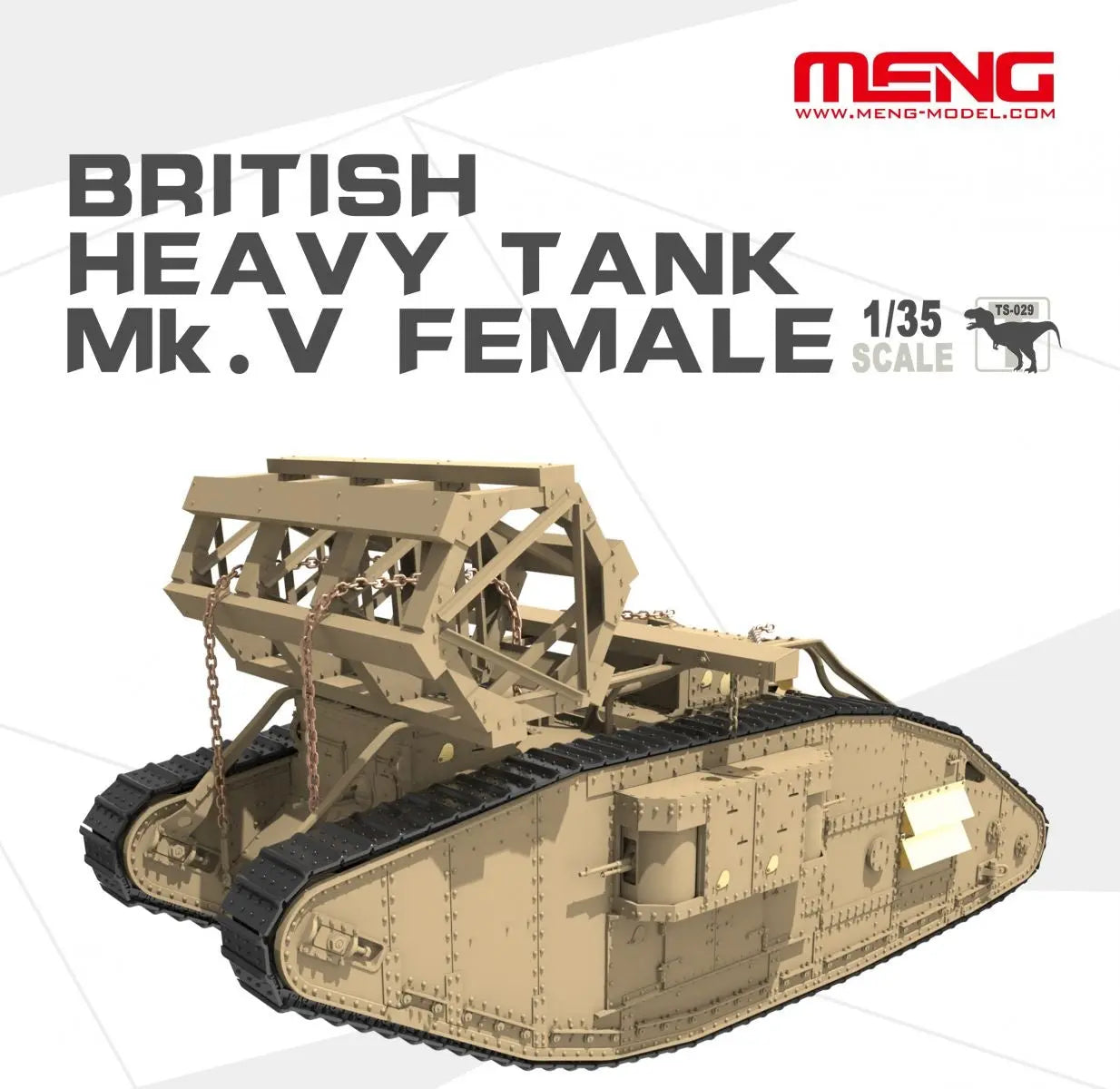 Meng 1/35 British Heavy Tank Mk.V Female Plastic Model Kit Meng