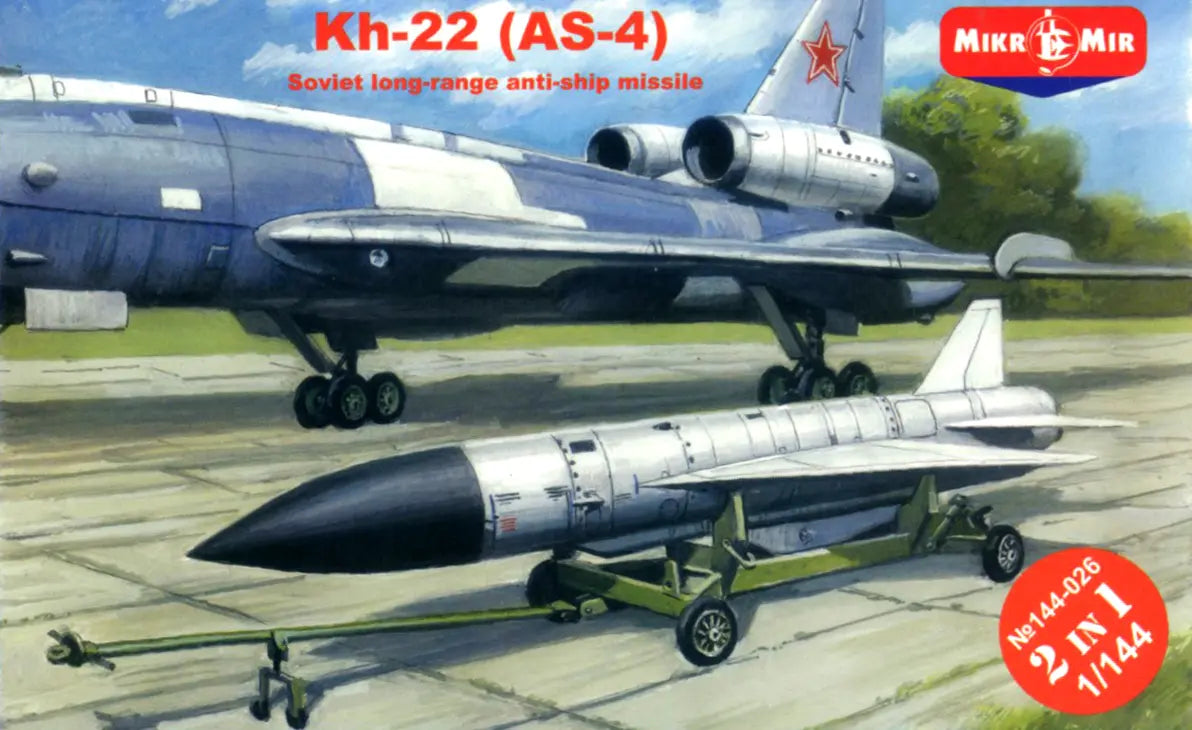 MikroMir 1/144 Kh-22 (AS-4) Soviet long-range anti-ship missile Plastic Model Kit - Franklin Hobbies Ltd