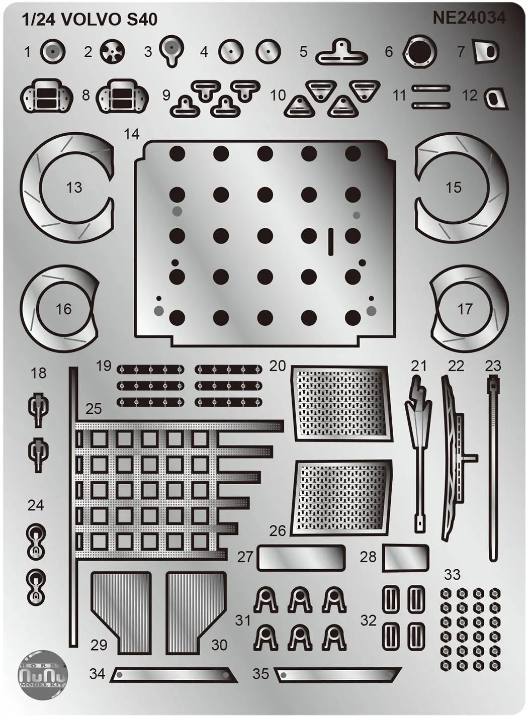 NuNu Grade Up Set 1/24 Volvo S40 BTCC Nunu