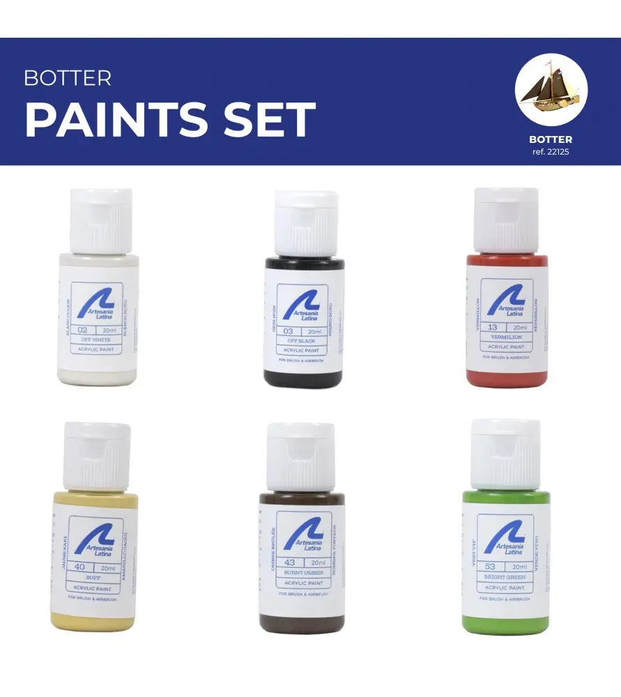 Artesania Latina Paints Set for Ship Model: Dutch Fishing Boat Botter Artesania Latina