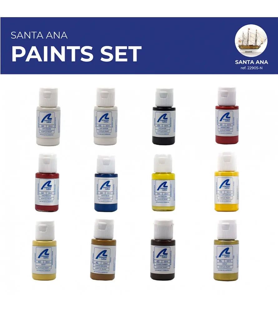 Artesania Paints Set for Ship Model: Vessel in Line Santa Ana Artesania Latina
