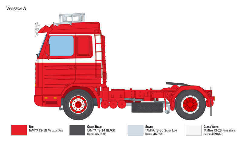 Italeri 1/24 Scania R143 M 500 Streamline 4x2 Truck Plastic Model Kit Italeri