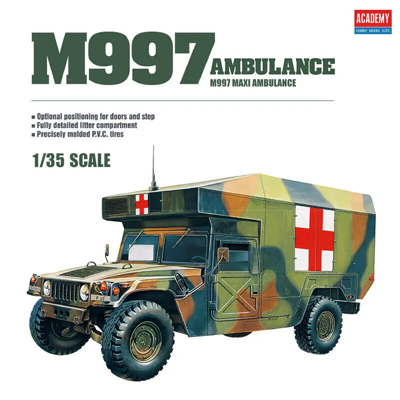 Academy 1/35 M997 Maxi Ambulance Plastic Model Kit Academy