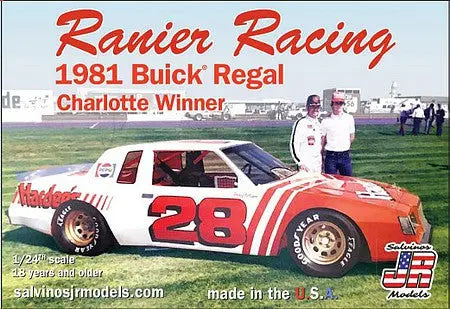 Salvinos J R 1/24 Rainer Racing 1981 Buick Charlotte Winner Bobby Allison Plastic Model Kit - Franklin Hobbies Ltd