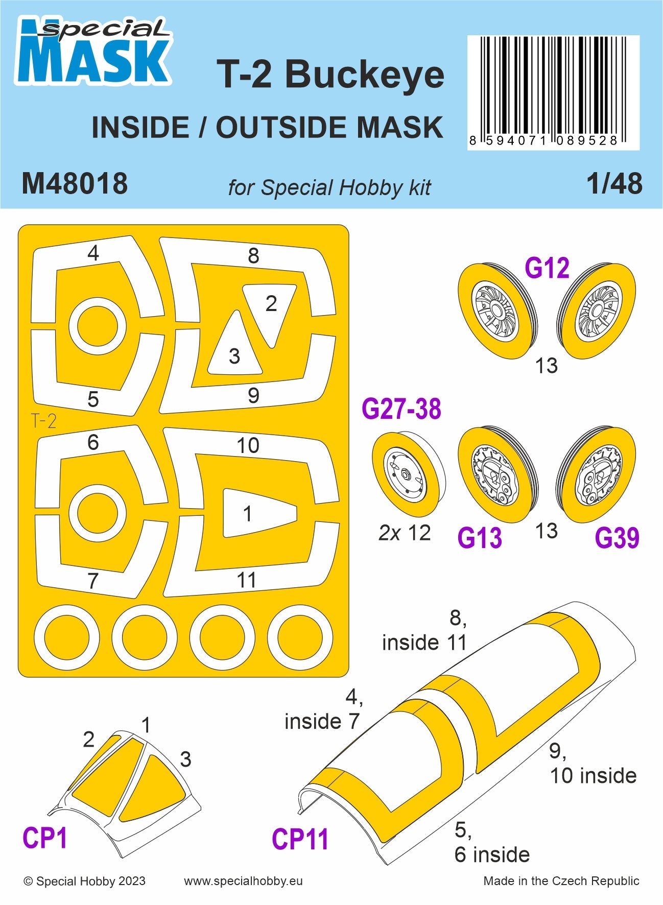 Special Hobby 1/48 T-2 Buckeye Inside/Outside MASK Special Hobby