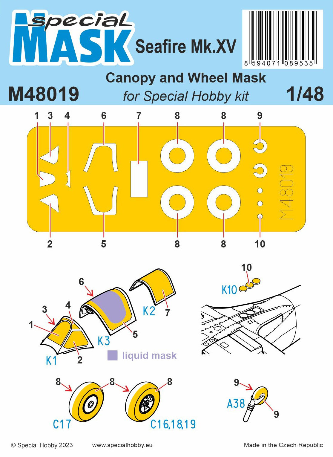 Special Hobby 1/48 Seafire Mk.XV MASK Special Hobby