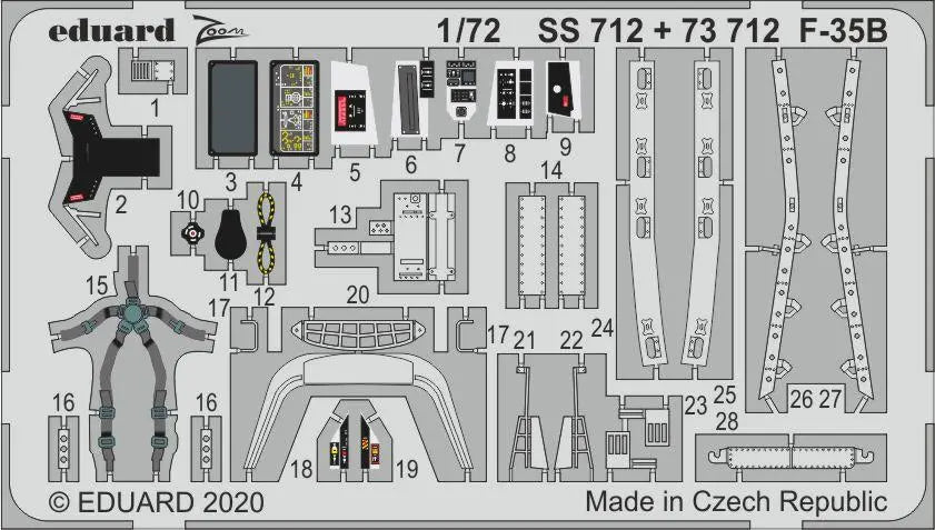 Eduard 1/72 F-35B Photo etch set (Academy) Big Ed Eduard