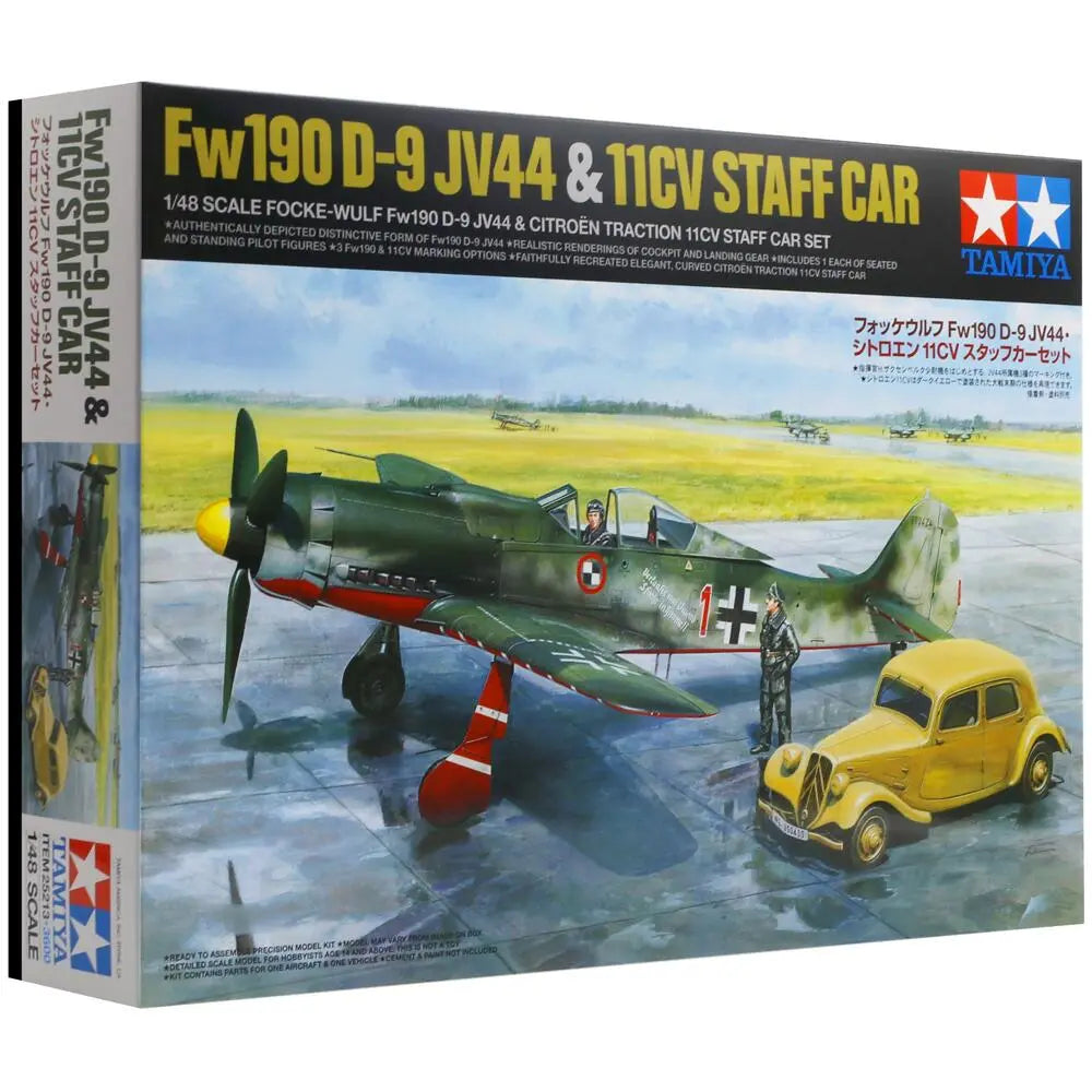 Tamiya 1/48 Fw190 D-9 JV44 & 11CV Staff Car Tamiya