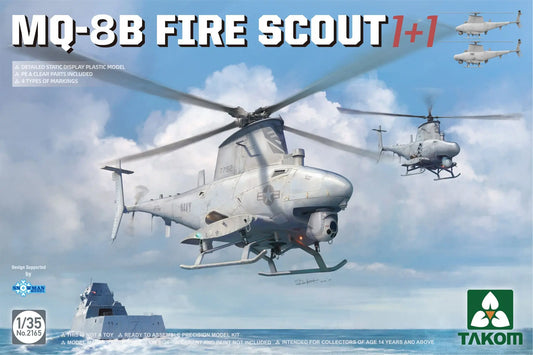 Takom 1/35 MQ-8B Fire Scout 1+1 Plastic Model Kit Takom