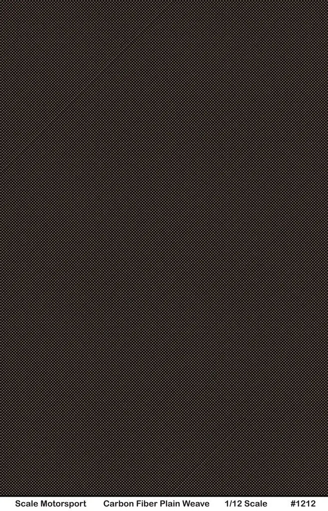 Scale Motorsport 1:20 Carbon Fiber Plain Weave Black on Amber Metallic Scale Motorsport