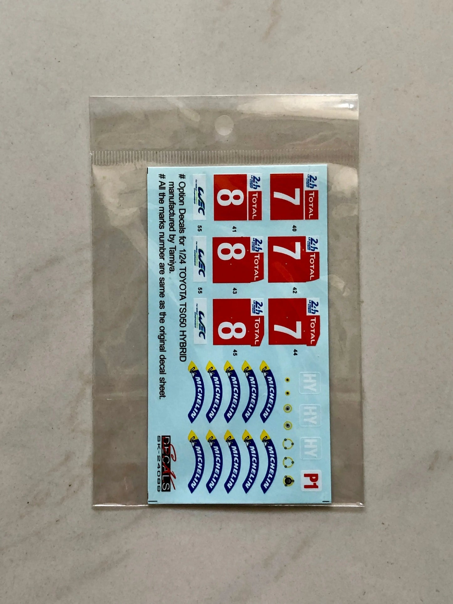 S.K. Decals 1:24 Toyota TS050 Hybrid Le Mans 24 Hour 2018 Additional Decals S.K. Decals