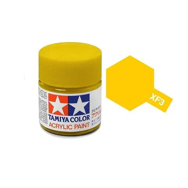 Tamiya Color Acrylic Paint XF-3 Flat Yellow 10ml Tamiya