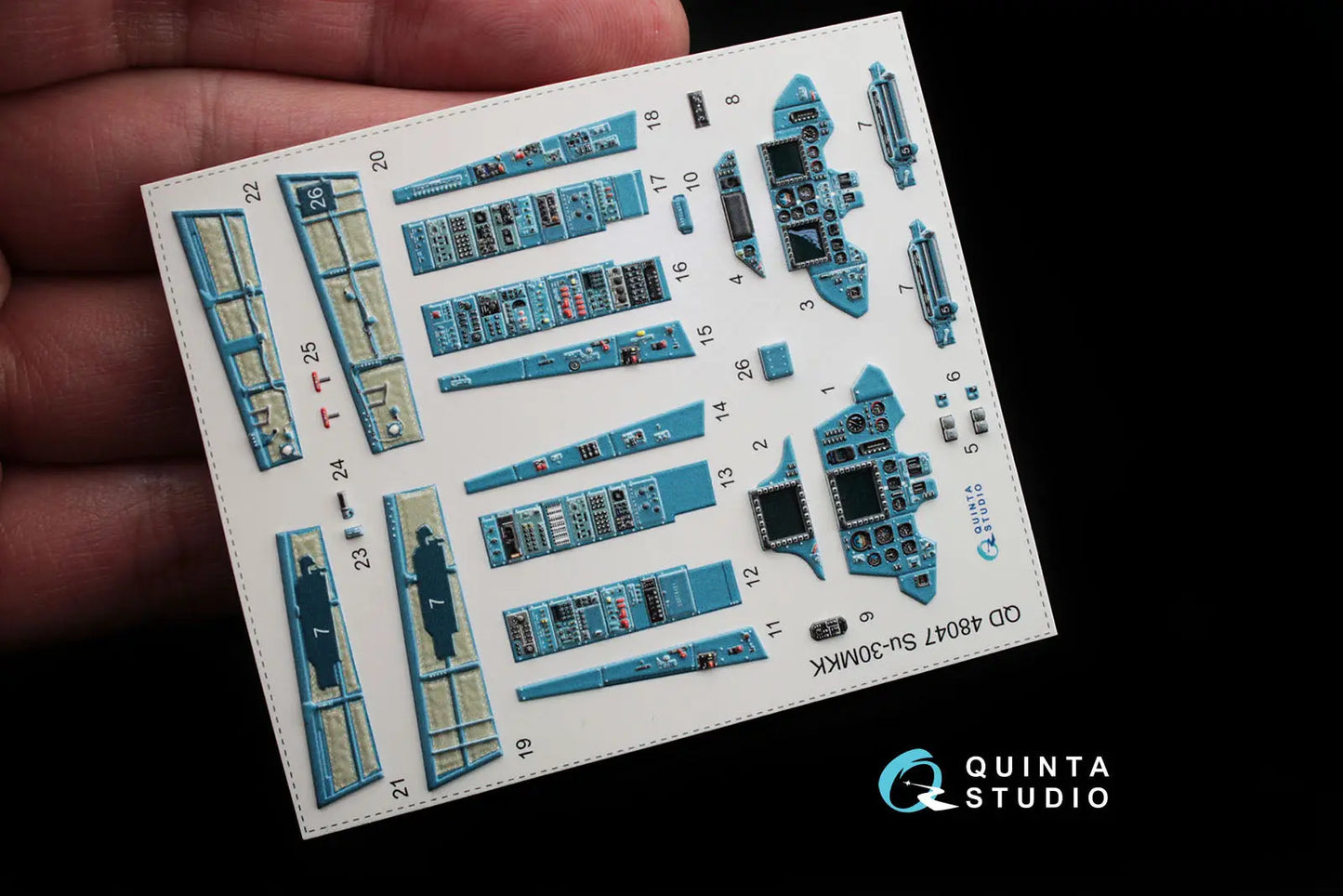 Quinta Studios 1:48 Su-30MKK 3D-Printed & coloured Interior on decal paper (for HobbyBoss kit) Quinta Studios