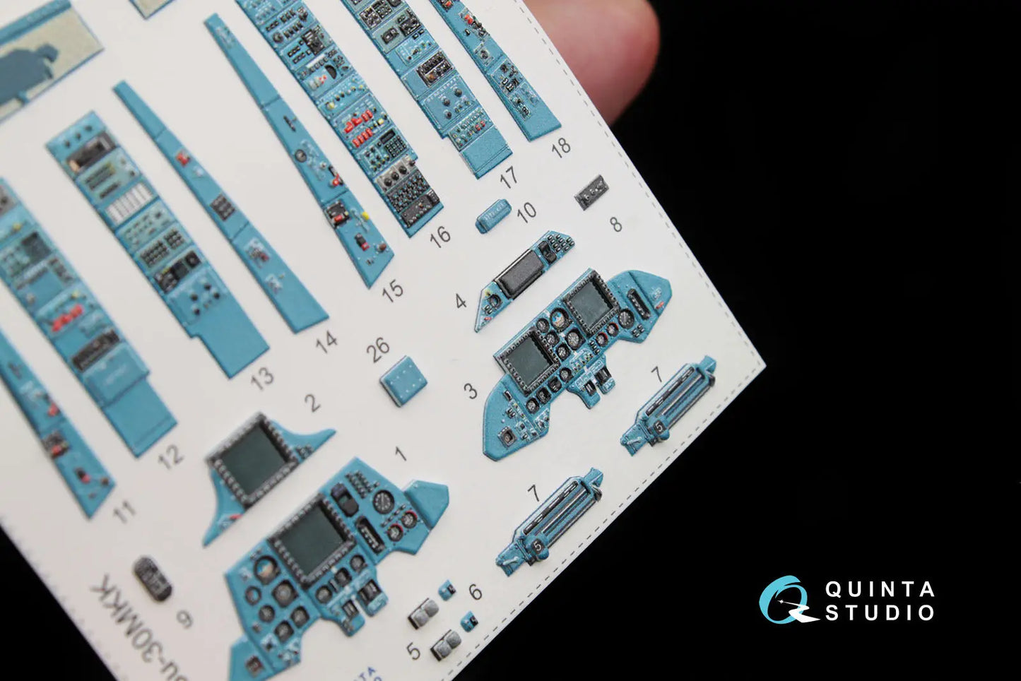 Quinta Studios 1:48 Su-30MKK 3D-Printed & coloured Interior on decal paper (for HobbyBoss kit) Quinta Studios