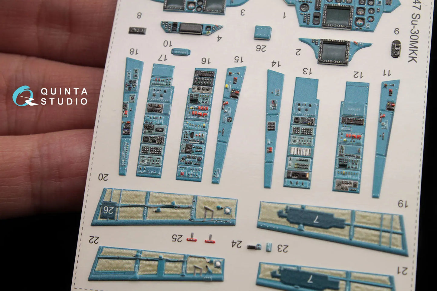 Quinta Studios 1:48 Su-30MKK 3D-Printed & coloured Interior on decal paper (for HobbyBoss kit) Quinta Studios