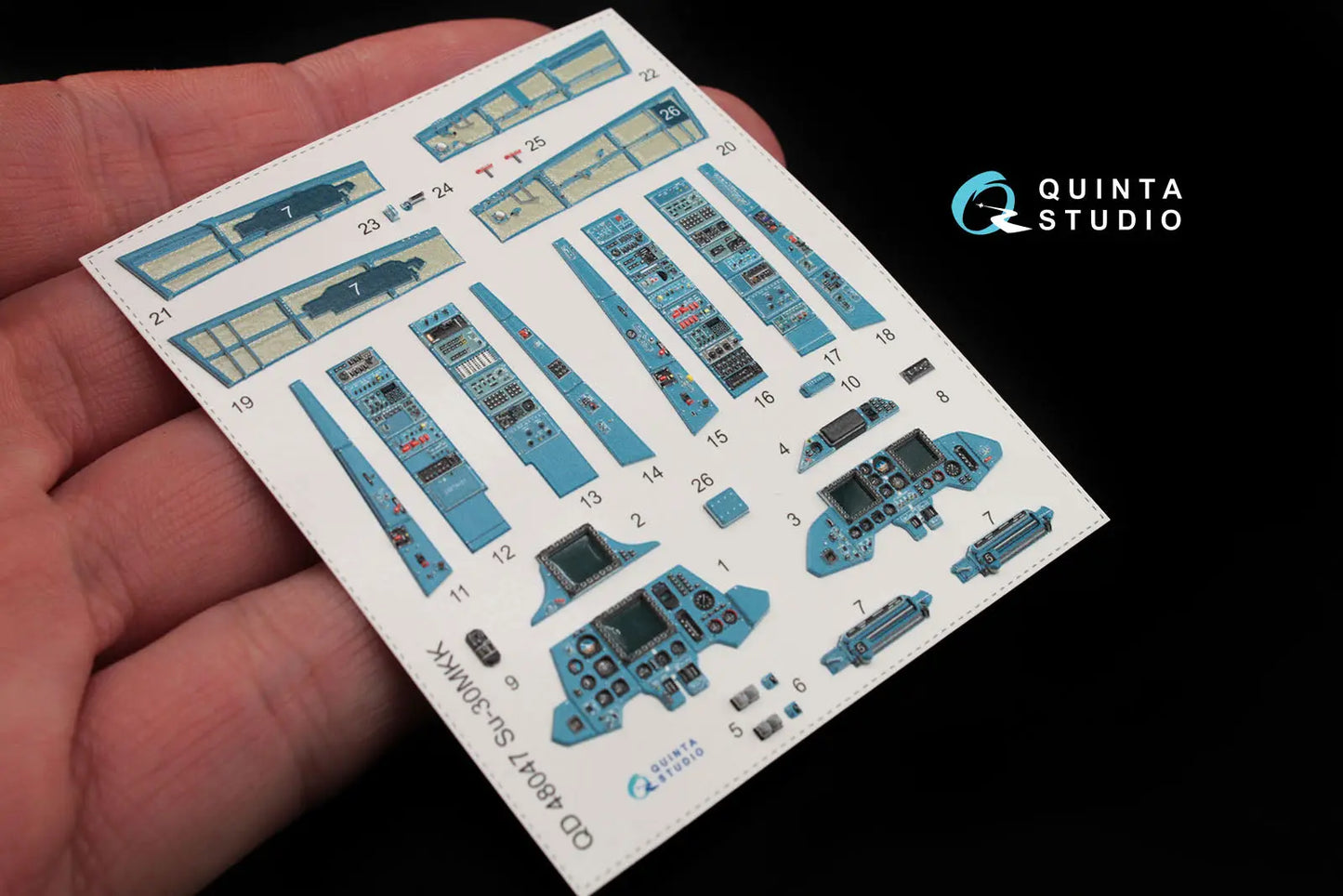 Quinta Studios 1:48 Su-30MKK 3D-Printed & coloured Interior on decal paper (for HobbyBoss kit) Quinta Studios