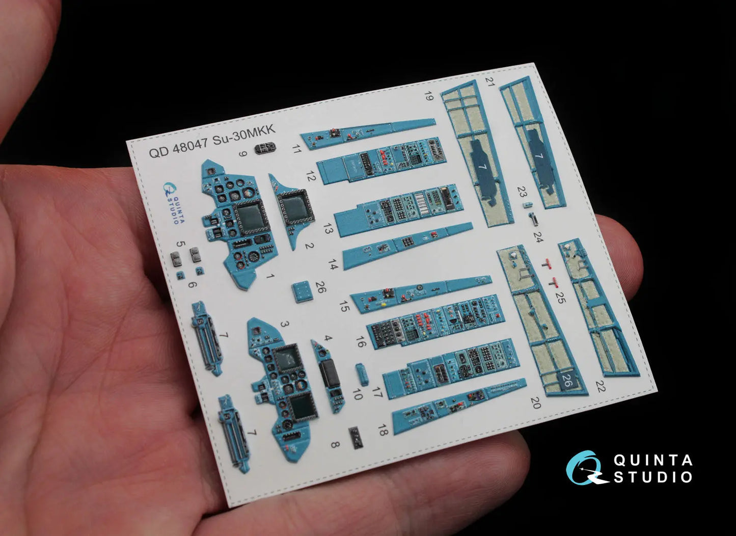 Quinta Studios 1:48 Su-30MKK 3D-Printed & coloured Interior on decal paper (for HobbyBoss kit) Quinta Studios