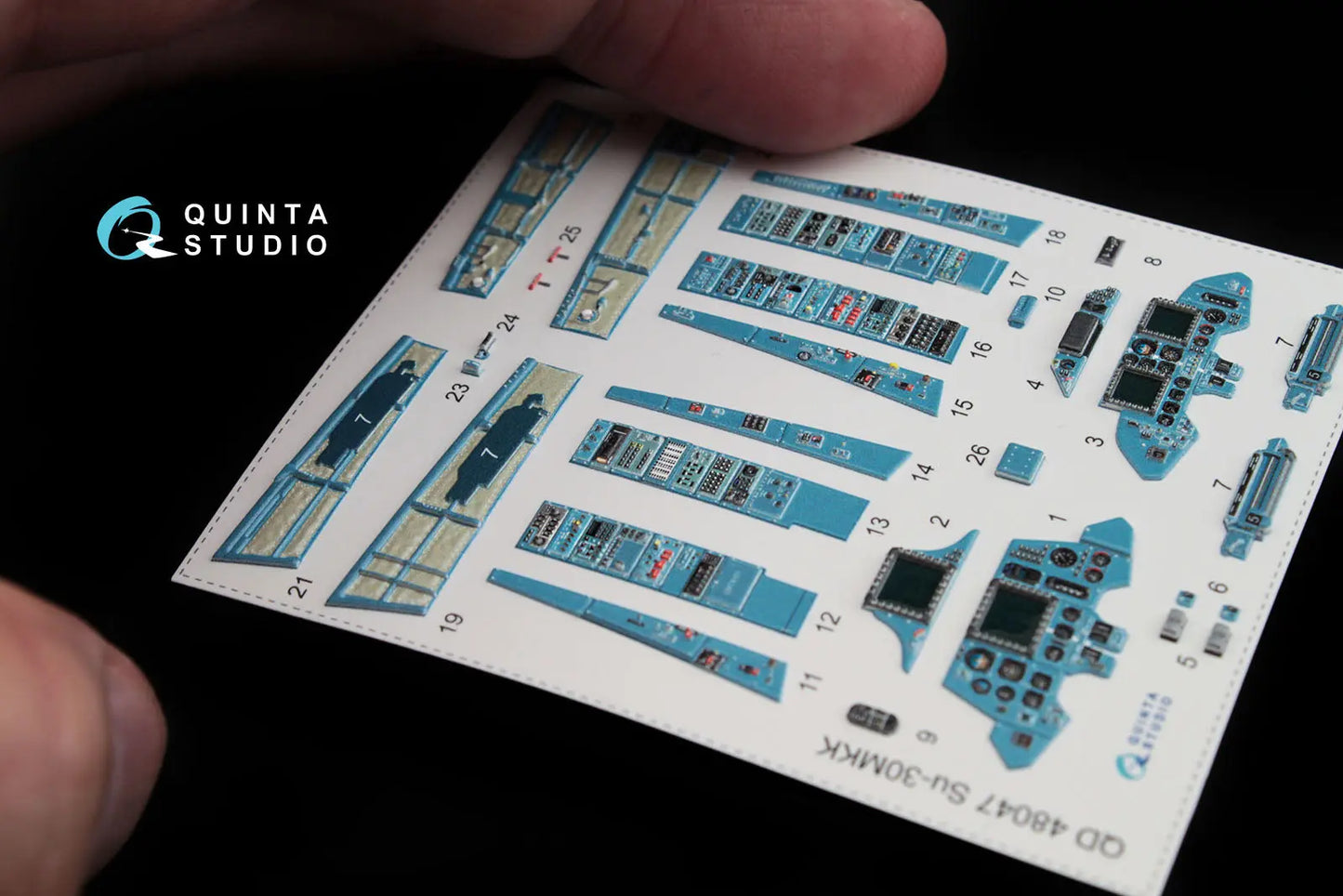 Quinta Studios 1:48 Su-30MKK 3D-Printed & coloured Interior on decal paper (for HobbyBoss kit) Quinta Studios