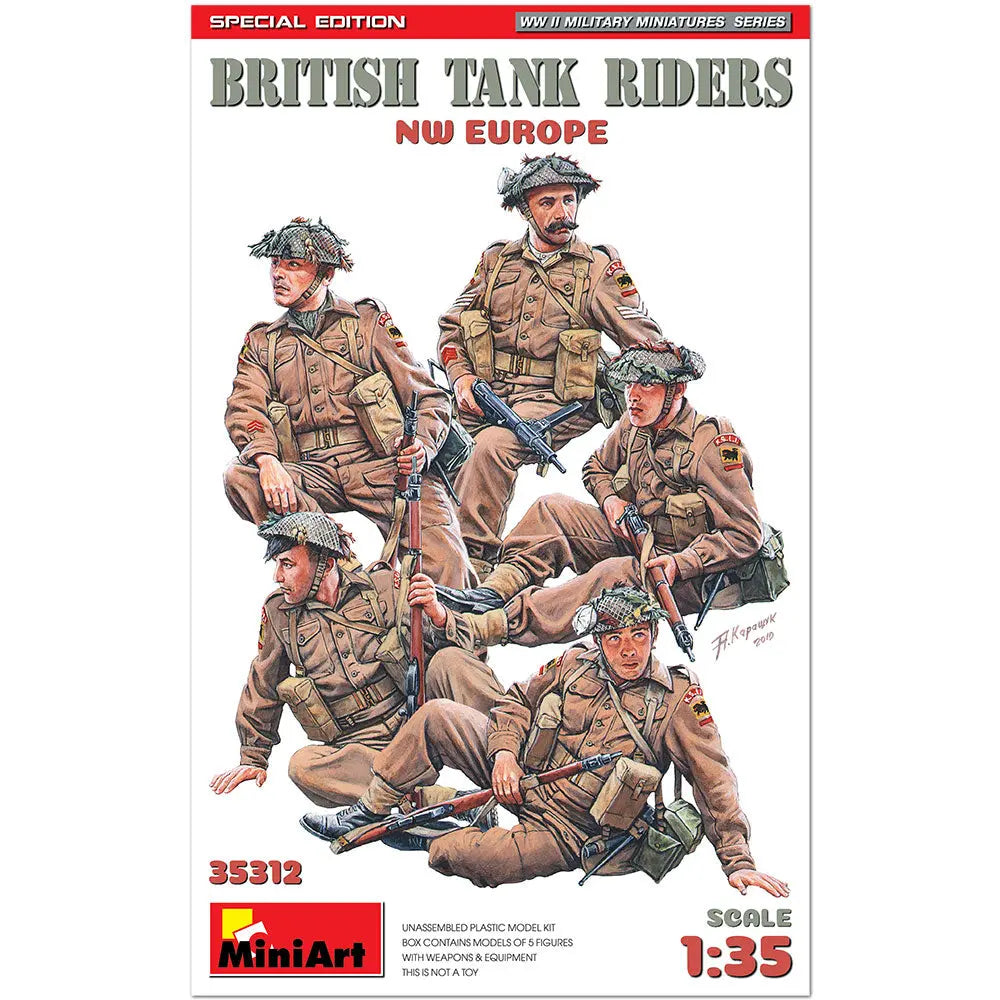 Miniart 1:35 British Tank Riders NW Europe Figure Set Special Edition MiniArt