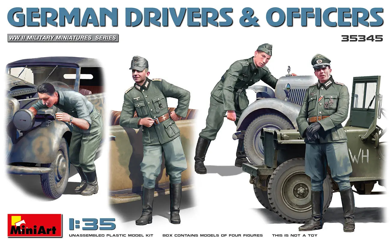 Miniart 1:35 German Drivers & Officers Figure Set MiniArt