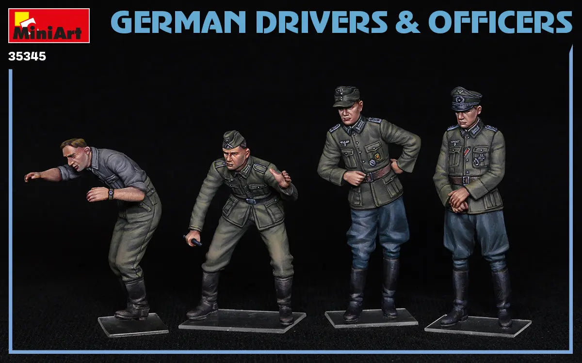 Miniart 1:35 German Drivers & Officers Figure Set MiniArt