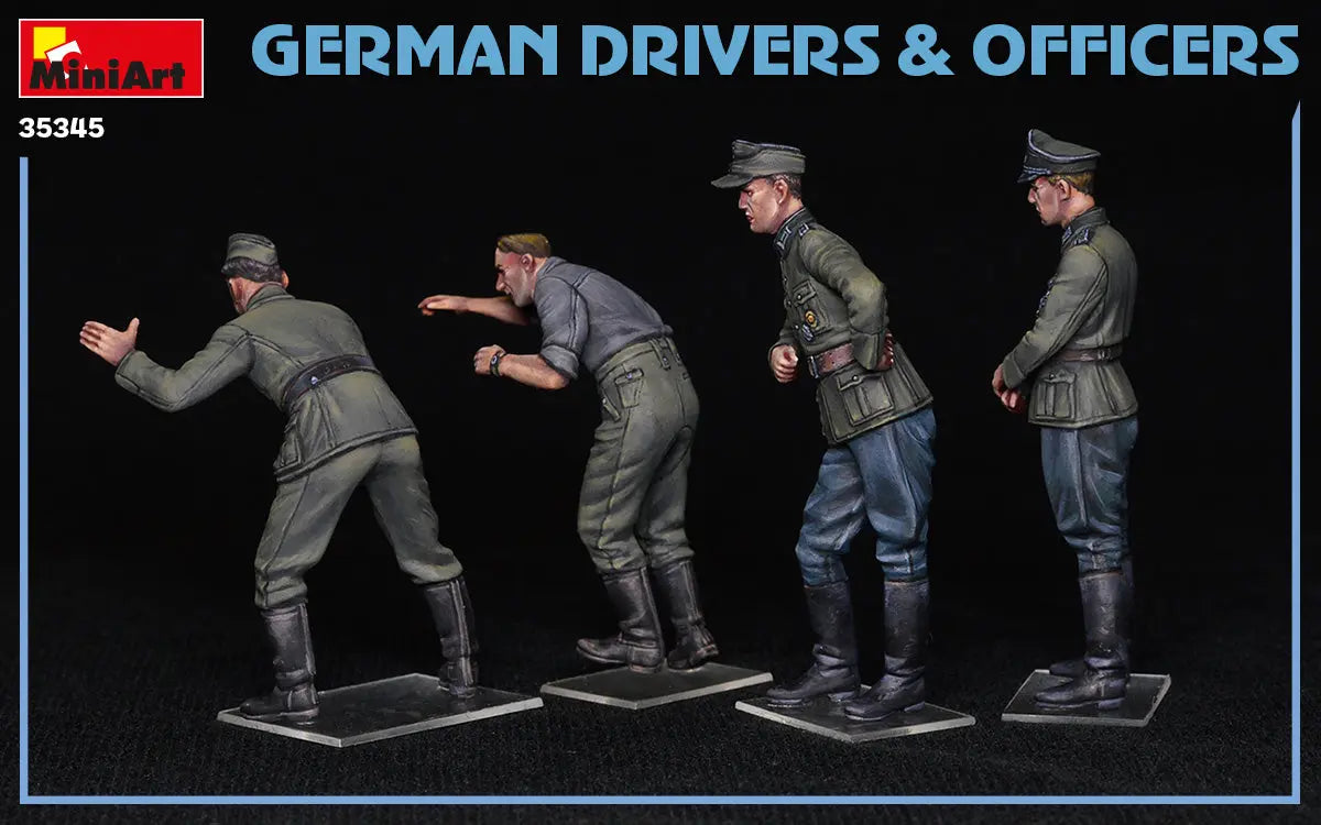 Miniart 1:35 German Drivers & Officers Figure Set MiniArt