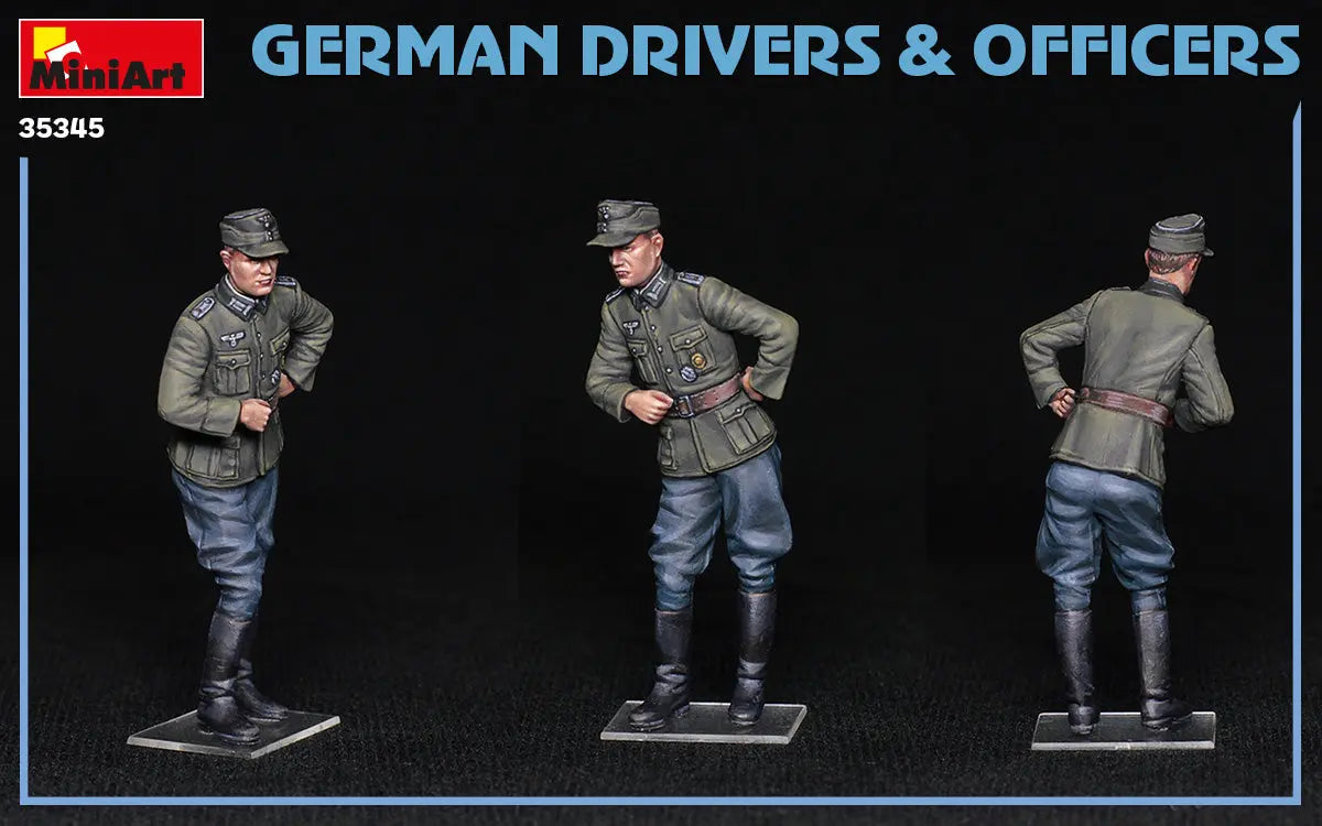 Miniart 1:35 German Drivers & Officers Figure Set MiniArt