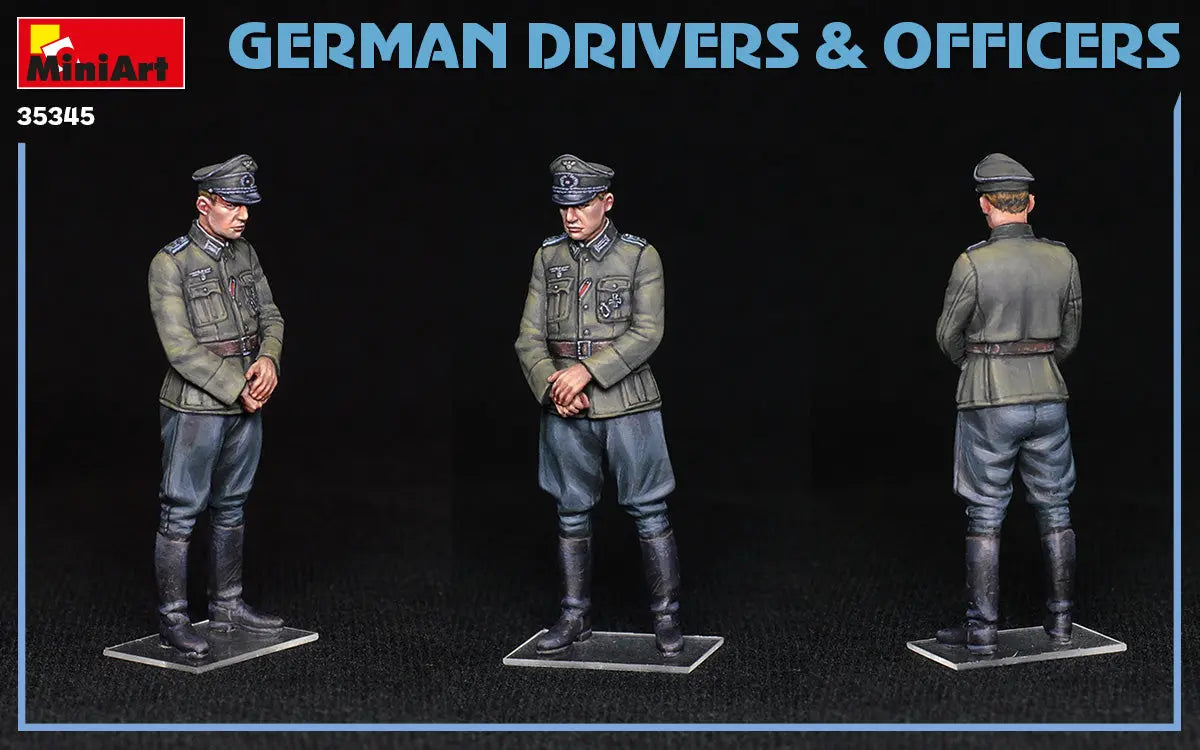 Miniart 1:35 German Drivers & Officers Figure Set MiniArt