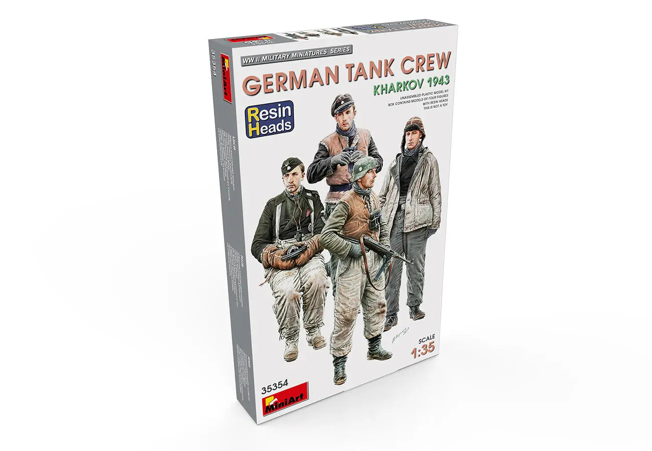 Miniart 1:35 German Tank Crew Kharkov 1943 w/Resin Heads Figure Set MiniArt