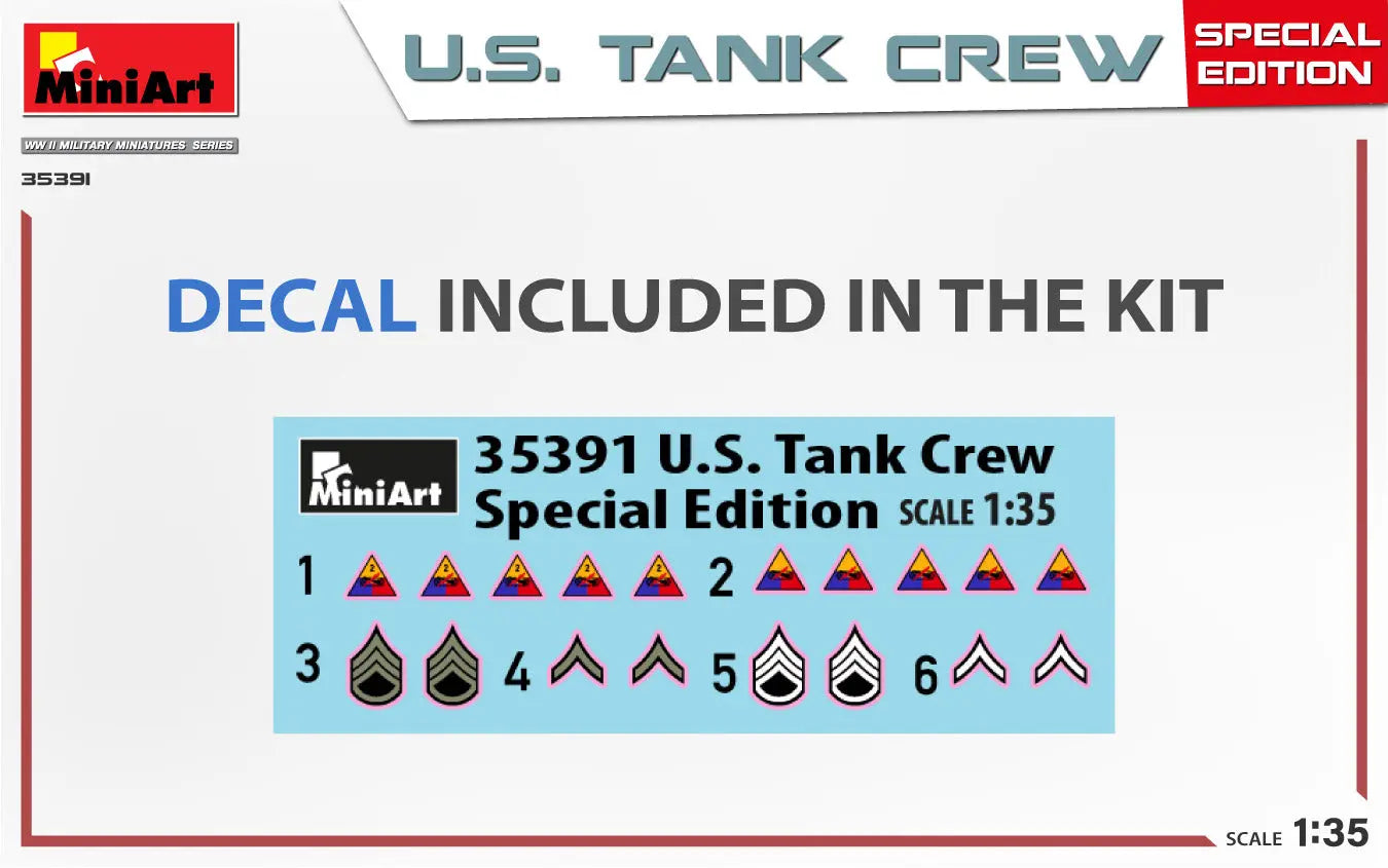 Miniart 1:35 U.S. Tank Crew Special Edition Figure Set MiniArt
