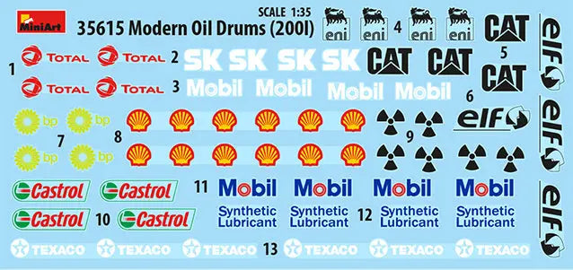 Miniart 1:35 Modern Oil Drums 200l MiniArt