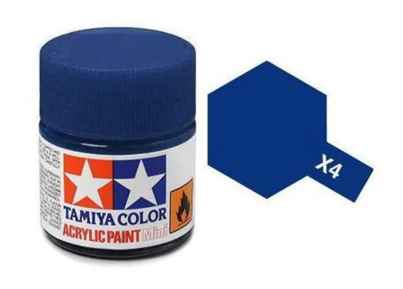 Tamiya Color Acrylic Paint X-4 Gloss Blue 10ml Tamiya