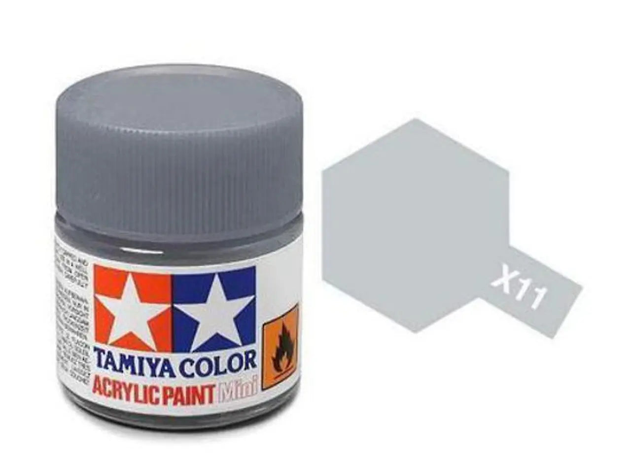 Tamiya Color Acrylic Paint X-11 Chrome Silver 10ml Tamiya