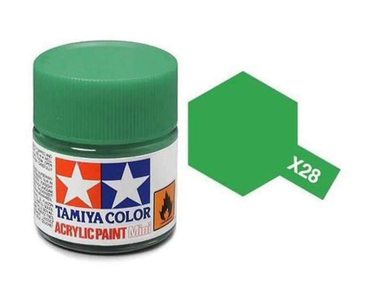 Tamiya Color Acrylic Paint X-28 Gloss Park Green 10ml Tamiya