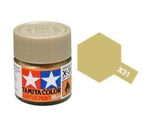 Tamiya Color Acrylic Paint X-31 Titanium Gold 10ml Tamiya
